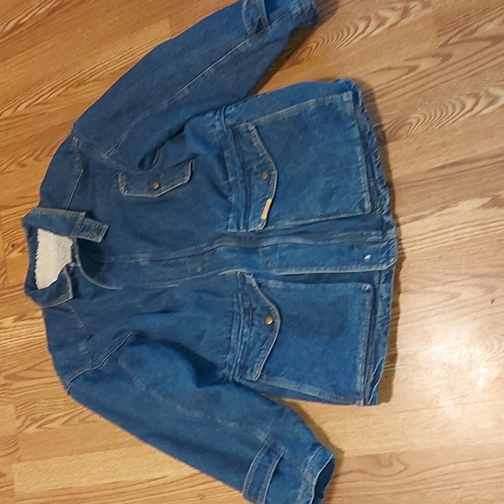 Jeff Cooper jean jacket,  pile lining, xl, good condition